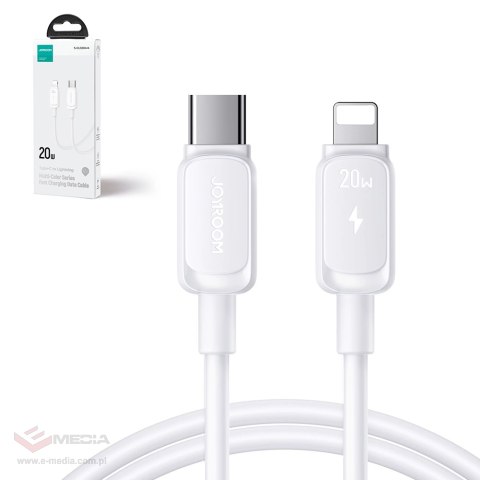 Kabel Joyroom Multi-Color Series A14 USB-C / Lightning 20W 1.2 m - biały