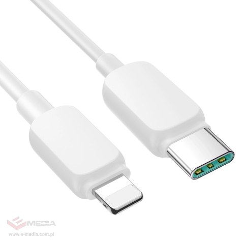 Kabel Joyroom Multi-Color Series A14 USB-C / Lightning 20W 1.2 m - biały