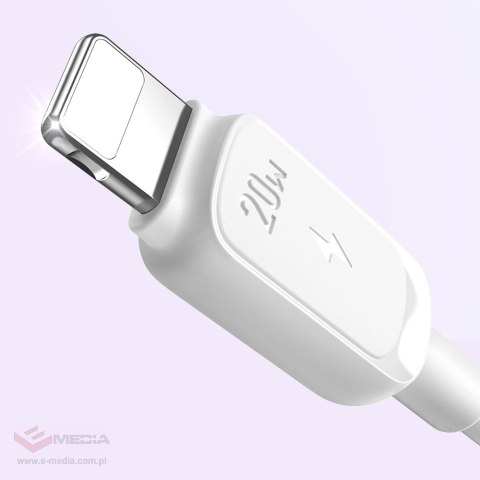 Kabel Joyroom Multi-Color Series A14 USB-C / Lightning 20W 1.2 m - biały