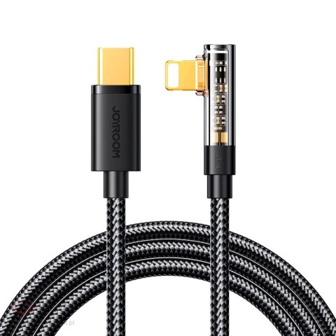 Kabel Joyroom Gaming Cable S-CL020A6 Lightning (kątowy) / USB-C (prosty) 20W 1.2 m - czarny