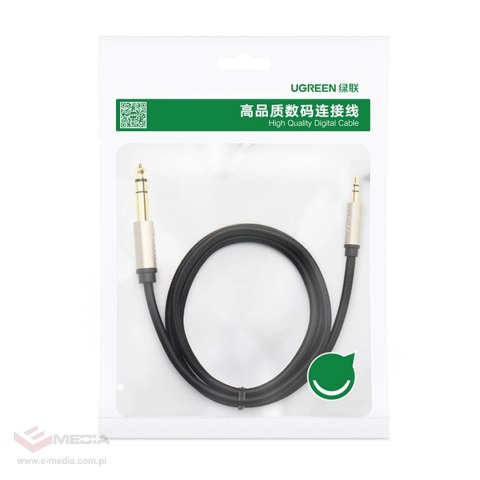 Kabel Ugreen AV127 10628 audio TRS mini jack 3,5mm / jack 6,35mm 2m - szary