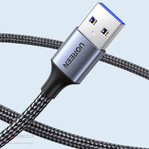 Ugreen kabel przedłużacz adapter USB (męski) - USB (żeński) 3.0 5Gb/s 1m szary (US115)