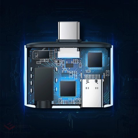 Adapter audio Ugreen CM231 USB-C mini jack 3,5 mm - szary