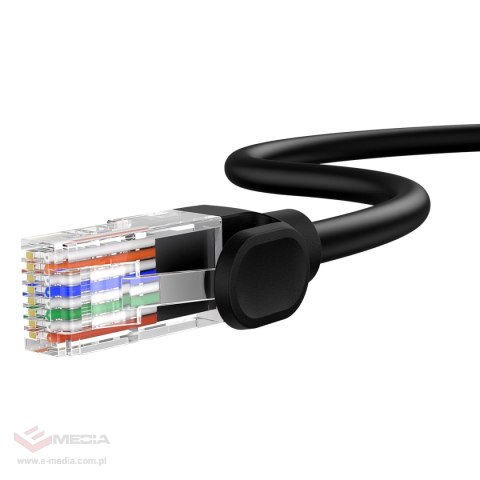 Kabel Ethernet Baseus High Speed Cat 5 RJ-45 1000Mb/s 10m okrągły - czarny