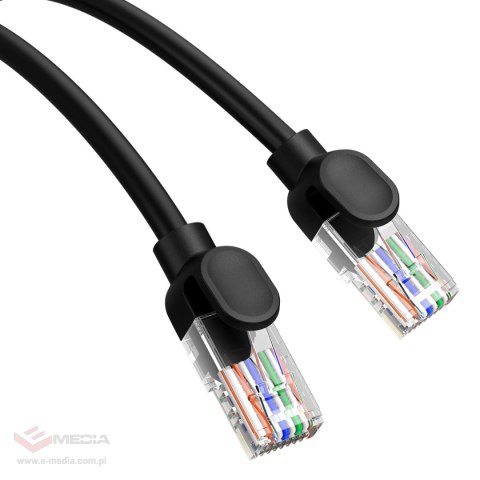 Kabel Ethernet Baseus High Speed Cat 5 RJ-45 1000Mb/s 10m okrągły - czarny