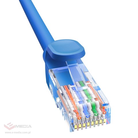 Kabel Ethernet Baseus High Speed Cat 6 RJ-45 1000Mb/s 5m okrągły - niebieski