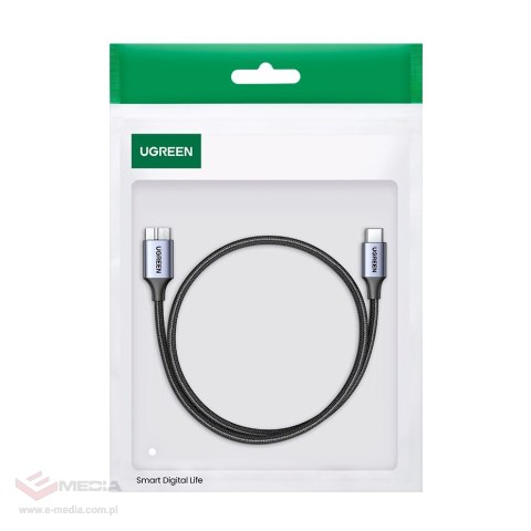 Kabel USB C / micro USB-B 3.0 Ugreen US565 5Gb/s 3A 1m - szary