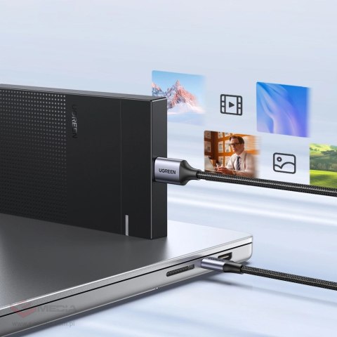 Kabel USB C / micro USB-B 3.0 Ugreen US565 5Gb/s 3A 1m - szary