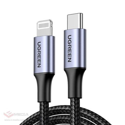 Kabel Ugreen US304 60761 Lightning - USB-C 2.0 MFi 2 m - szary