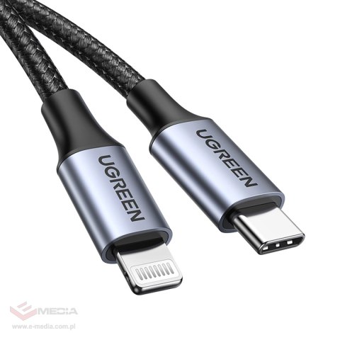 Kabel Ugreen US304 60761 Lightning - USB-C 2.0 MFi 2 m - szary