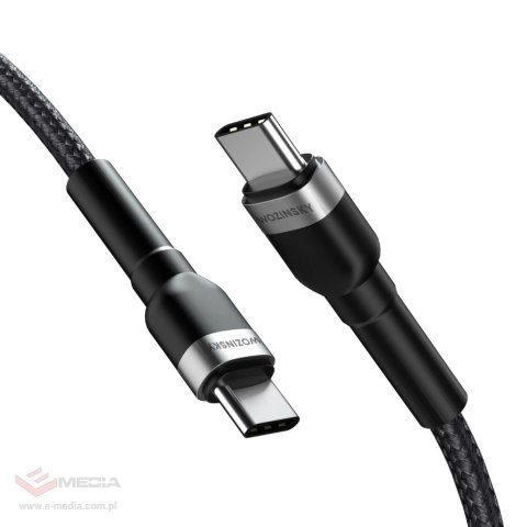 Kabel Wozinsky WNBCC1 USB-C / USB-C PD 65W 1 m - czarny