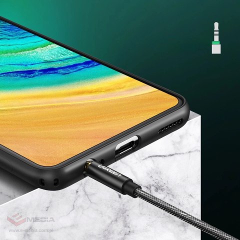 Kabel słuchawkowy Ugreen AV123 minijack 3.5 mm (męski) - 2x minijack 3.5mm (żeński) - czarny