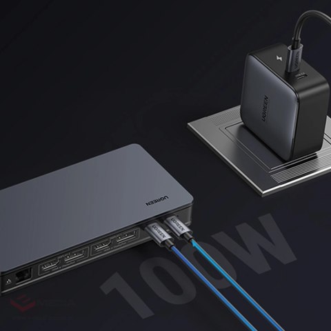 Wielofunkcyjny adapter Ugreen CM615 USB-C - szary