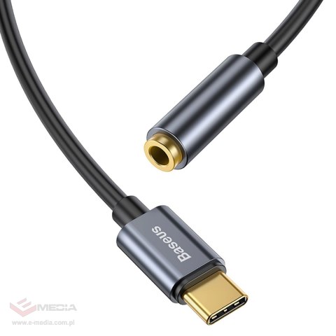 Adapter Baseus L54 do słuchawek USB-C / mini jack 3.5mm DAC 24 bit 48 KHz - szary