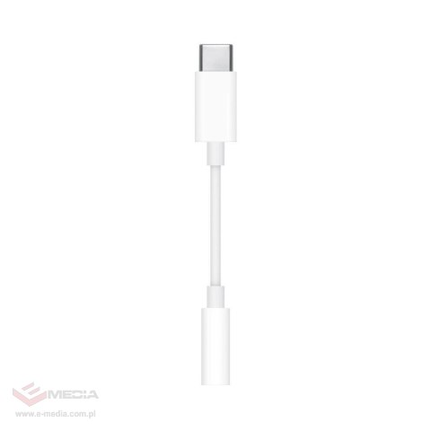 Adapter audio Apple MU7E2ZM/A USB-C - mini jack 3.5 mm - biały