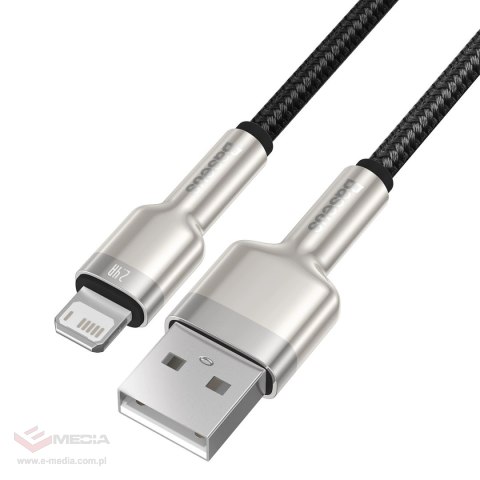Kabel Baseus Cafule Series Metal Data USB-A / Lightning 2.4A 1m - czarny