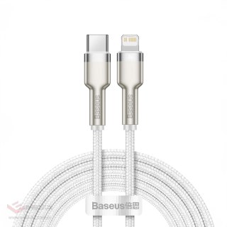 Kabel Baseus Cafule Series Metal Data USB-C / Lightning 20W PD 2 m - biały