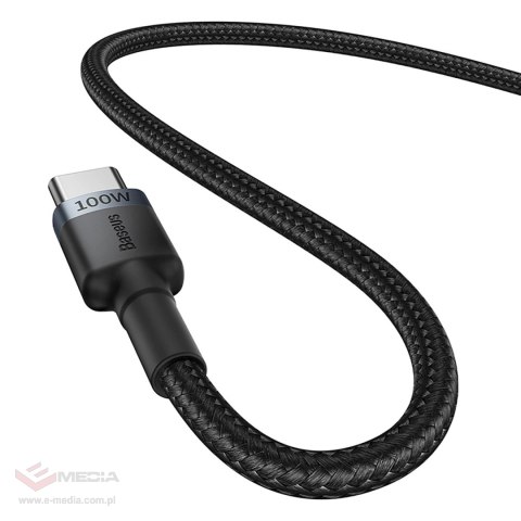 Kabel Baseus Cafule USB-C / USB-C 100W 1 m - czerwono-czarny i czarno-szary (2 szt.)