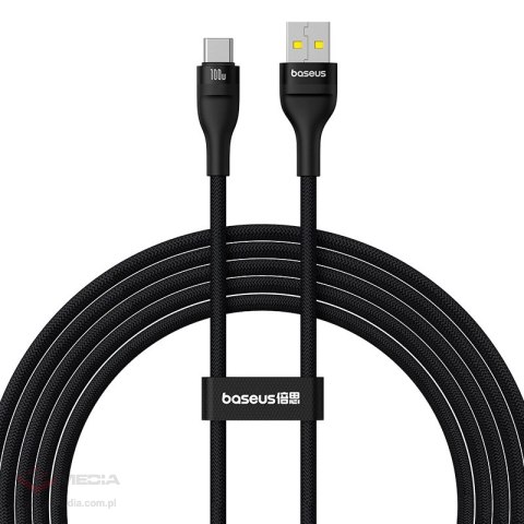 Kabel Baseus Flash 2 USB-A / USB-C 100W 2 m - czarny