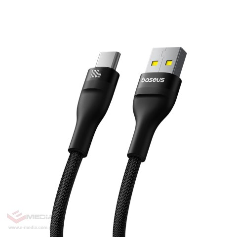 Kabel Baseus Flash 2 USB-A / USB-C 100W 2 m - czarny