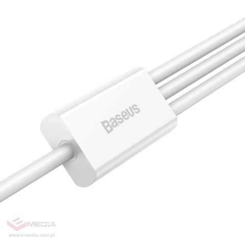 Kabel Baseus Superior Series USB-A - USB-C / Lightning / micro USB 3.5A 0.5m - biały