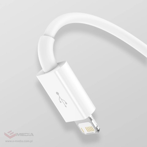 Kabel Baseus Superior Series USB-A - USB-C / Lightning / micro USB 3.5A 0.5m - biały