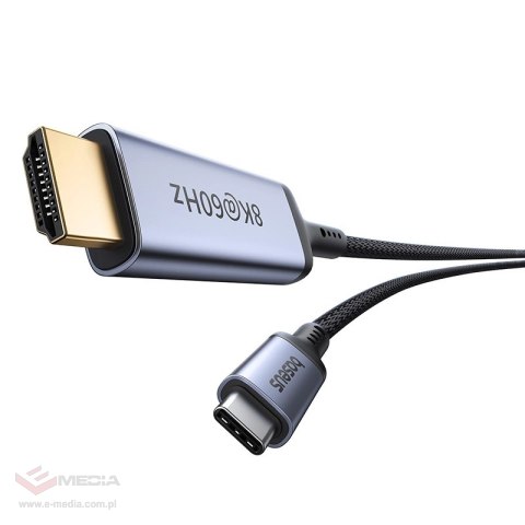 Kabel USB-C - HDMI Baseus BS-OH064 8K 60Hz 1,5m - czarny