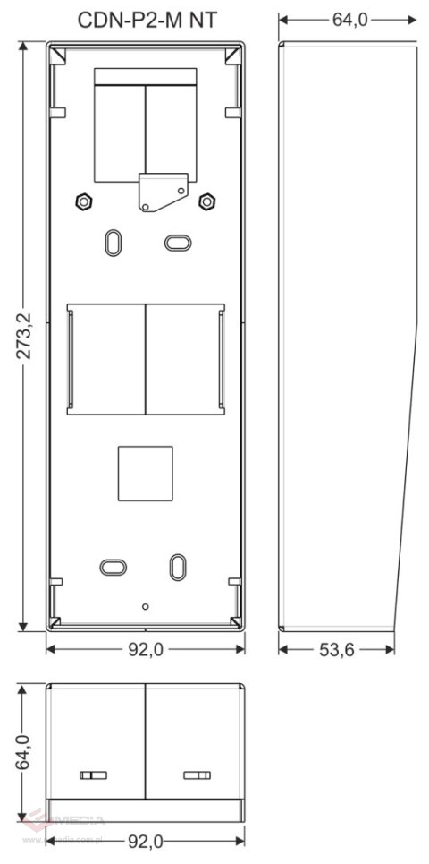 OBUDOWA NATYNKOWA CDN-P2-M-NT ACO