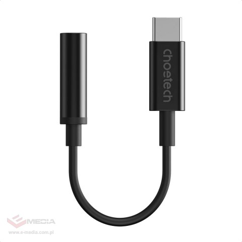 Przejściówka Choetech AUX003 USB-C / DC 3.5mm audio - czarna