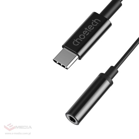 Przejściówka Choetech AUX003 USB-C / DC 3.5mm audio - czarna