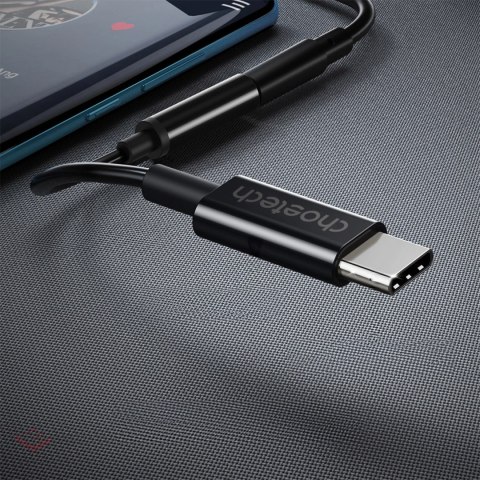 Przejściówka Choetech AUX003 USB-C / DC 3.5mm audio - czarna