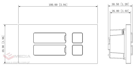 MODUŁ KLAWIATURY VTO4202FB-MB2 DO MODUŁU VTO4202FB-P DAHUA