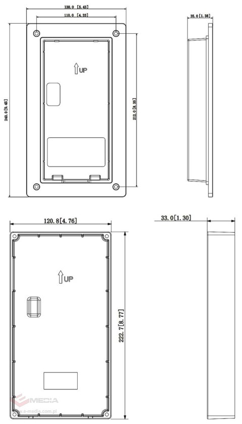 OBUDOWA PODTYNKOWA VTM116-01 DAHUA