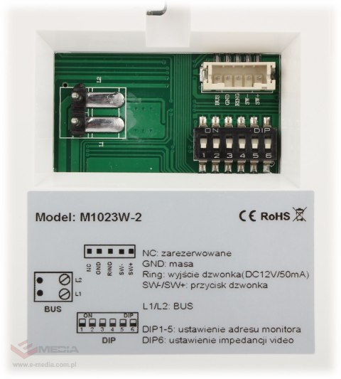 PANEL WEWNĘTRZNY M1023W-2 VIDOS