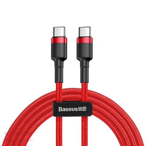 Kabel Baseus CATKLF-G09 USB-C - USB-C PD QC 60W 3A 480Mb/s 1m - czerwony