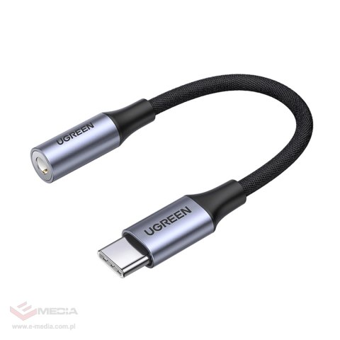 Adapter Ugreen AV161 do słuchawek mini jack 3,5 mm (żeński) / USB-C (męski) 10 cm - szary