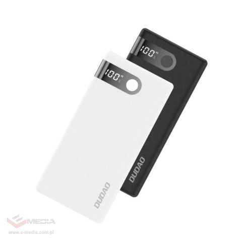 Dudao powerbank 10000 mAh 2x USB / USB Typ C / micro USB 2 A z ekranem LED czarny (K9Pro-02)