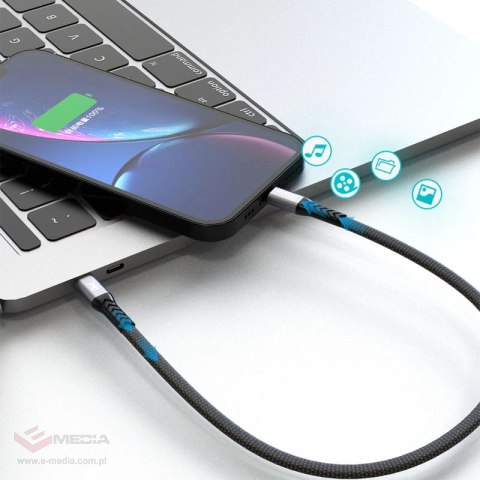 Kabel Dudao L10P Lightning - USB-C PD 20W 0,23m - czarny