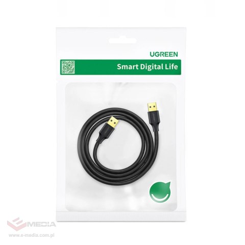 Kabel Ugreen US128 10371 USB-A 3.0 / USB-A 3.0 5Gb/s 2m - czarny