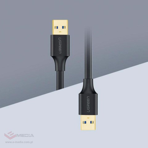 Kabel Ugreen US128 10371 USB-A 3.0 / USB-A 3.0 5Gb/s 2m - czarny