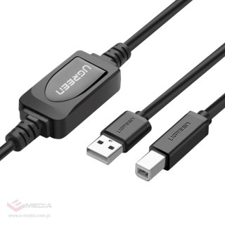 Kabel do drukarki Ugreen US122 USB-B USB-A 2.0 10m - czarny