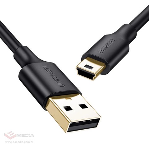 Ugreen kabel przewód USB - mini USB 480 Mbps 3 m czarny (US132 10386)