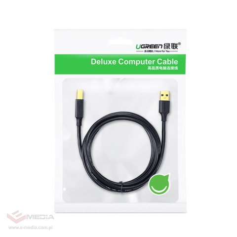 Ugreen kabel przewód do drukarki USB-A - USB-B 480Mb/s 5m czarny (US135)