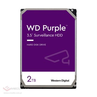 Dysk do monitoringu WesternDigital PURPLE 2TB WD23PURZ 64MB