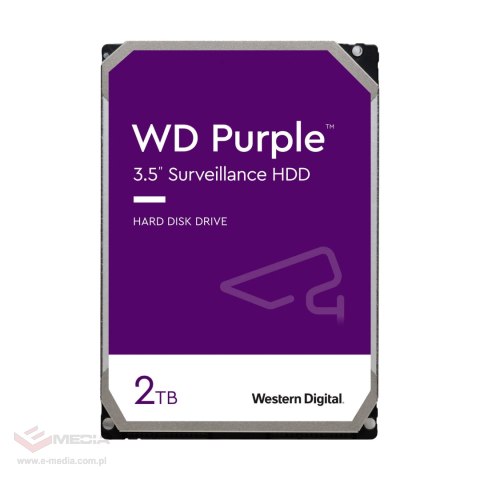 Dysk do monitoringu WesternDigital PURPLE 2TB WD23PURZ 64MB