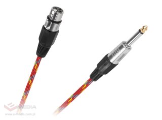 Kabel mikrofonowy gniazdo CANON-wtyk JACK 6.3mm 3m