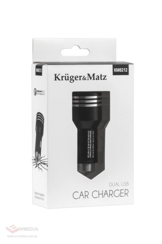 Ładowarka samochodowa Kruger&Matz 2xUSB 4800mA z funkcją Quick Charge 3.0