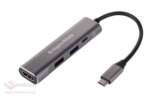 Adapter (HUB) USB typu C na HDMI/USB3.0/USB2.0/C port