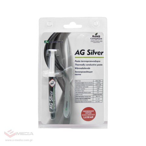 Pasta termoprzewodząca Silver 3g AG AGT-107