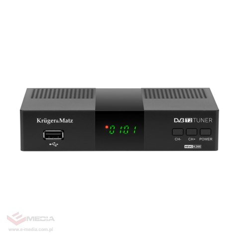 Tuner DVB-T2 H.265 HEVC Kruger&Matz